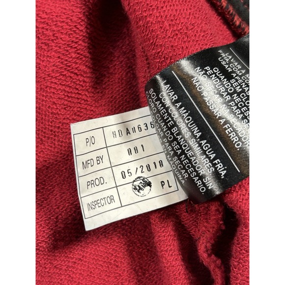 Harley Davidson Hoodie Womens Extra Large Red Zip-Up Sleeveless Snap Pockets - Picture 3 of 12